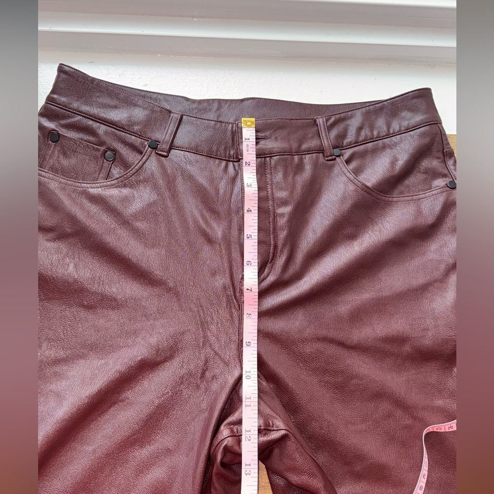 Commando five pocket faux leather pants Size Large Oxblood Red NWT - Picture 5 of 6